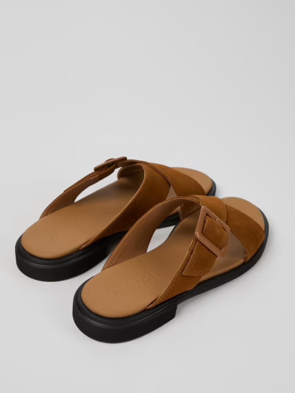 Camper Edy Brown Leather Sandals